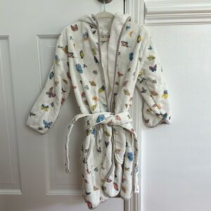 100% Organic Cotton 3-4Y Timo & Violet Butterly Print Bathrobe